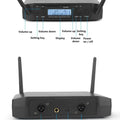 Professional karaoke mic wireless receiver with easy-to-read display and adjustable volume controls