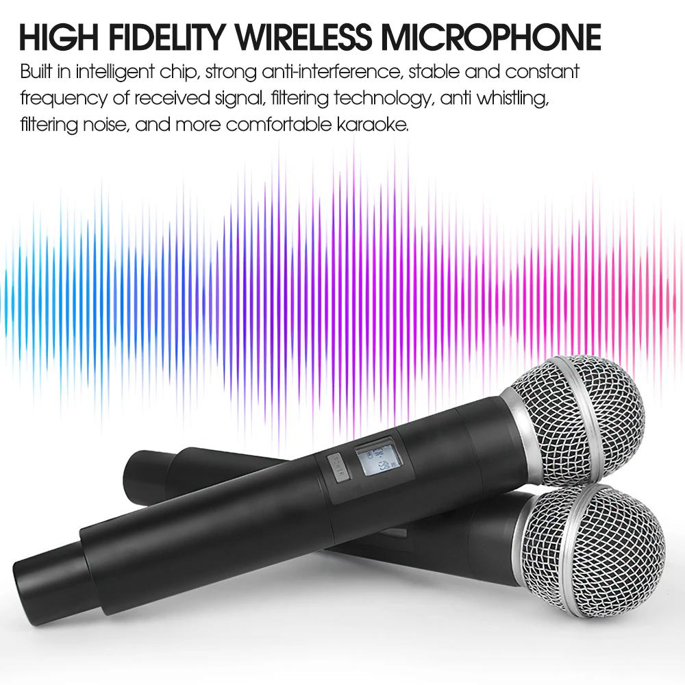 Professional karaoke mic wireless with high fidelity sound and anti-interference technology