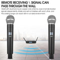 Professional karaoke mic wireless with dual band antenna for stable signal reception