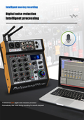 6 channel power amplifier mixer with two handheld wireless microphones for clear audio performance