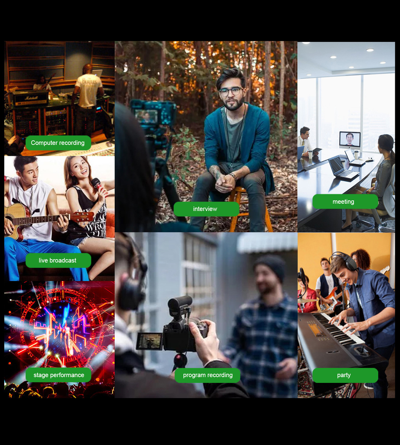 6 channel power amplifier mixer with two handheld wireless microphones for live performances and recordings