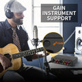 Professional USB audio interface with gain support, ideal for musicians and recording artists