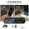 Professional USB audio interface with plug and play for PC and mobile devices