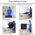 40cm 60cm Photography Light Tent showing easy assembly steps with a user demonstrating setup