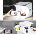 Portable LED Photo box for product photography with smartphone in use for perfect lighting