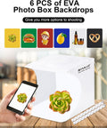 Mini Photography Box with 6 EVA Backdrops for using LED Photo box for product photography