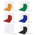 LED Photo box for product photography with six colorful backgrounds in orange, green, red, blue, white, and black