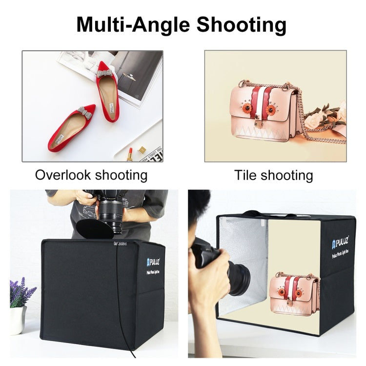 Folding Portable Ring Light for a portable photo studio box with multi-angle shooting options