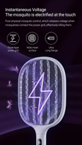 Rechargeable Mosquito Swatter 2000mAh for effective mosquito control with instant voltage release