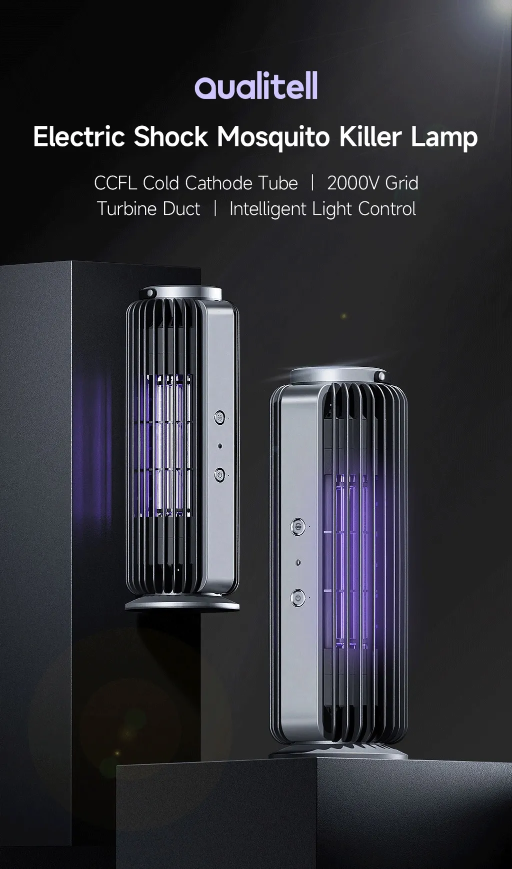 Electric Shock Mosquito Killer Lamp, a rechargeable insect trap for indoor and outdoor use