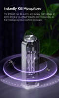 Rechargeable insect trap for indoor and outdoor with high-voltage electric shock grids to kill mosquitoes