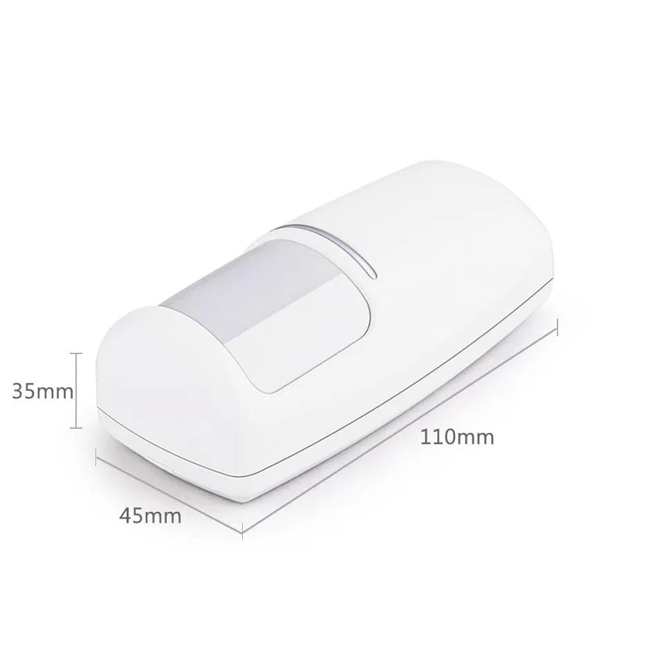 Rechargeable Sensor for office and shop with compact white design and dimensions