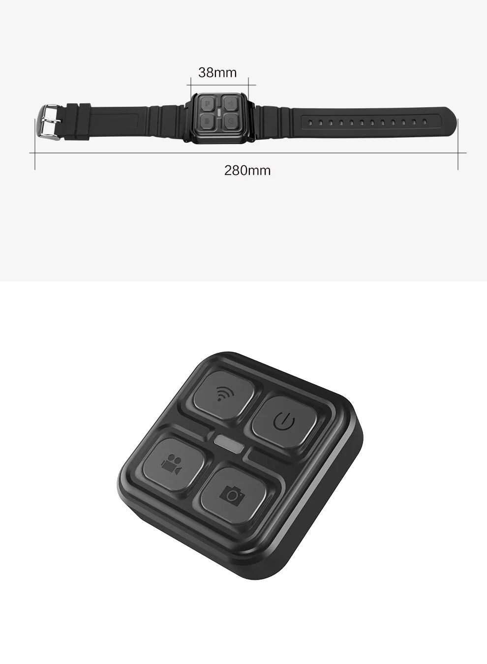 VMIDirect Remote Control Watch for sports and action cameras with adjustable strap and four functional buttons