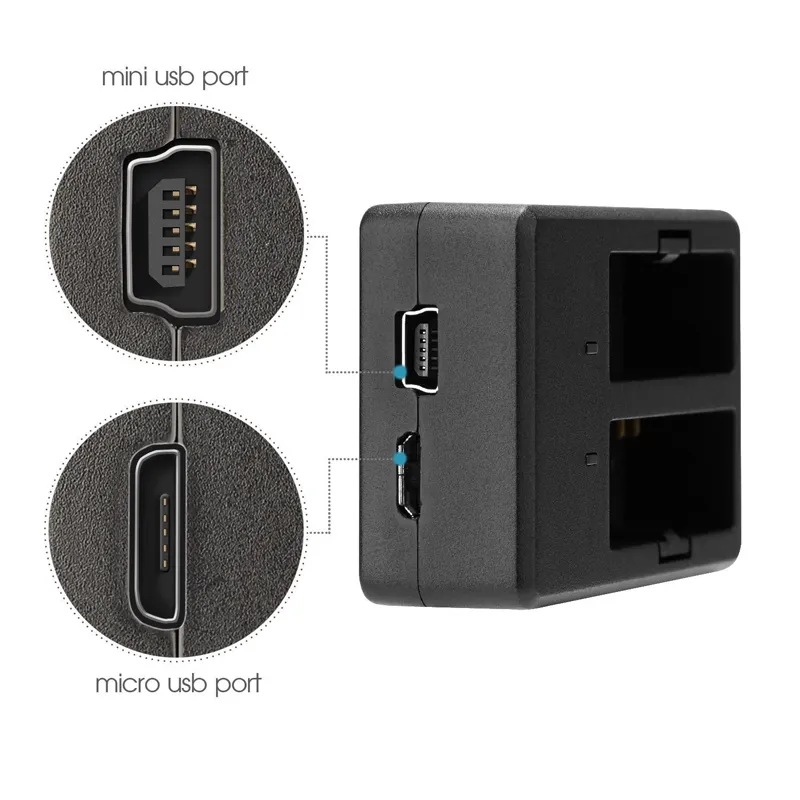 VMIDirect Replacement Battery and Charger with mini and micro USB ports for versatile charging