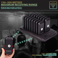 Restaurant Guest Pager System with 150 to 300 meters maximum receiving range and FM signal transmission