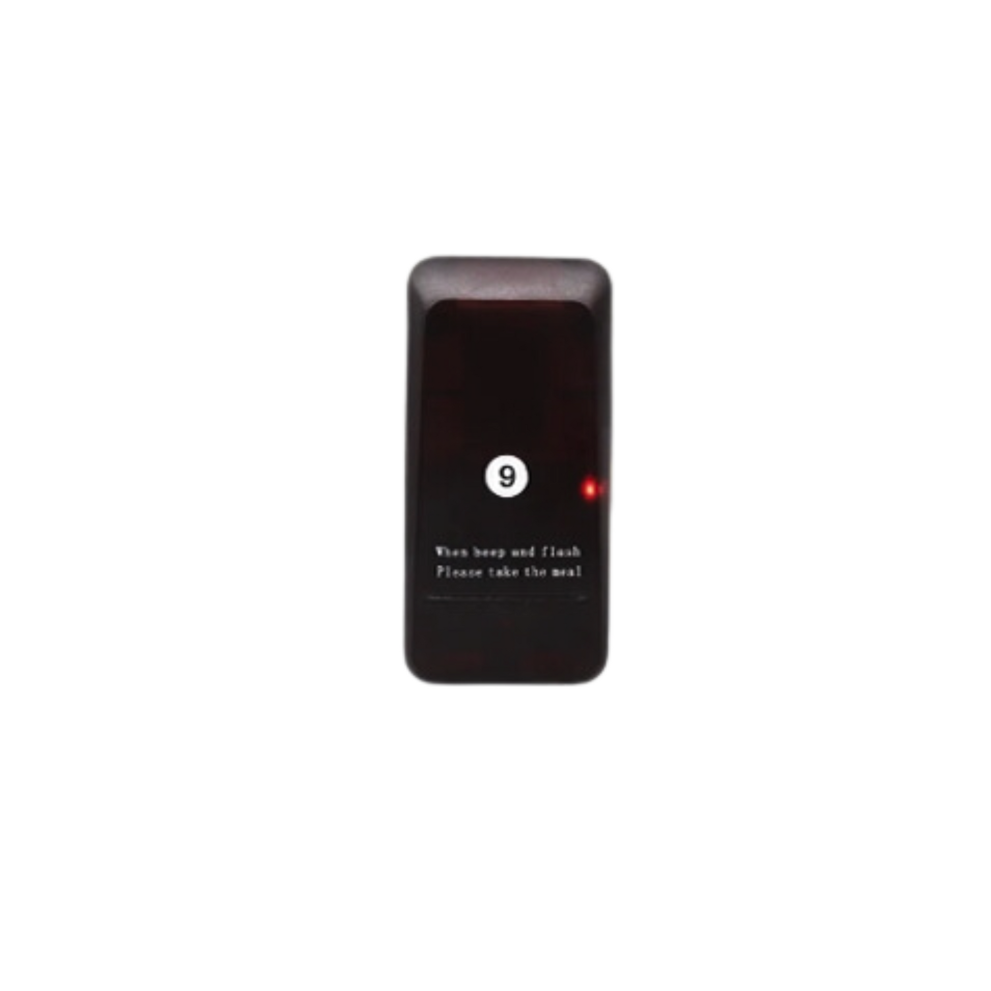 Black Restaurant Guest Pager System with numeric display and notification light