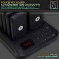 Restaurant Guest Pager System with touch keyboard and one-key shutdown function for efficient guest management
