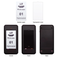 Restaurant Guest Paging System showing front, back, and components including number paper and transparent cover