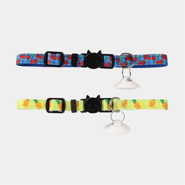 VMIDirect RFID pet collar set in colorful designs with adjustable fit and identification tags