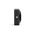 Side view of Rode Wireless ME Microphone System showcasing its compact design and portability