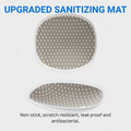 Upgraded sanitizing mat for cat litter boxes, non-stick, leak proof, and features scooper se lite