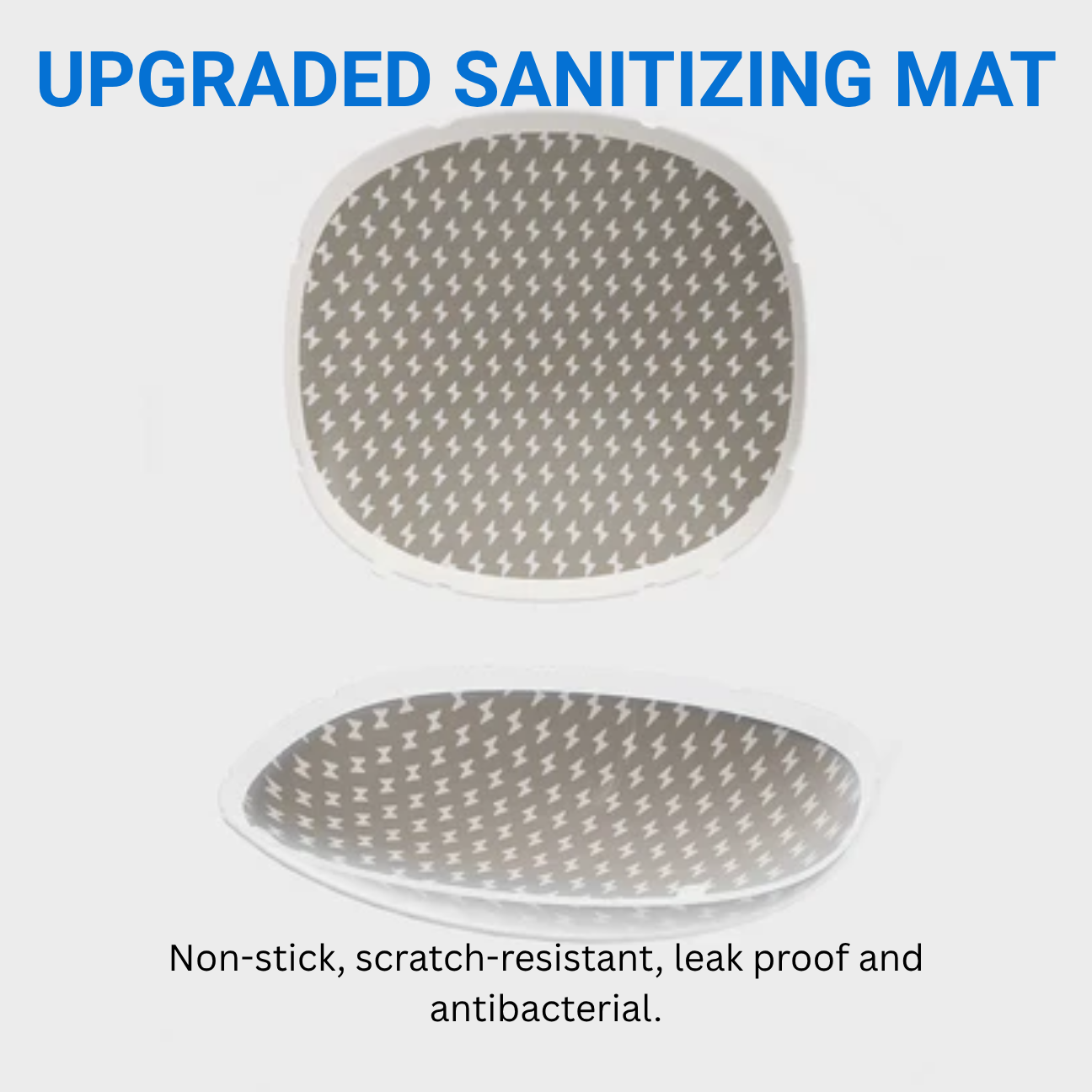 Upgraded sanitizing mat for cat litter boxes, non-stick, leak proof, and features scooper se lite