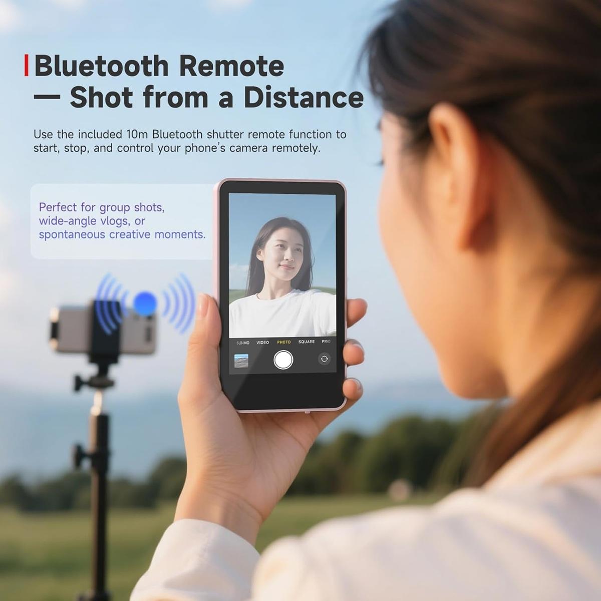VMIDirect Selfie Monitor Screen with Bluetooth Remote for capturing creative moments hands-free