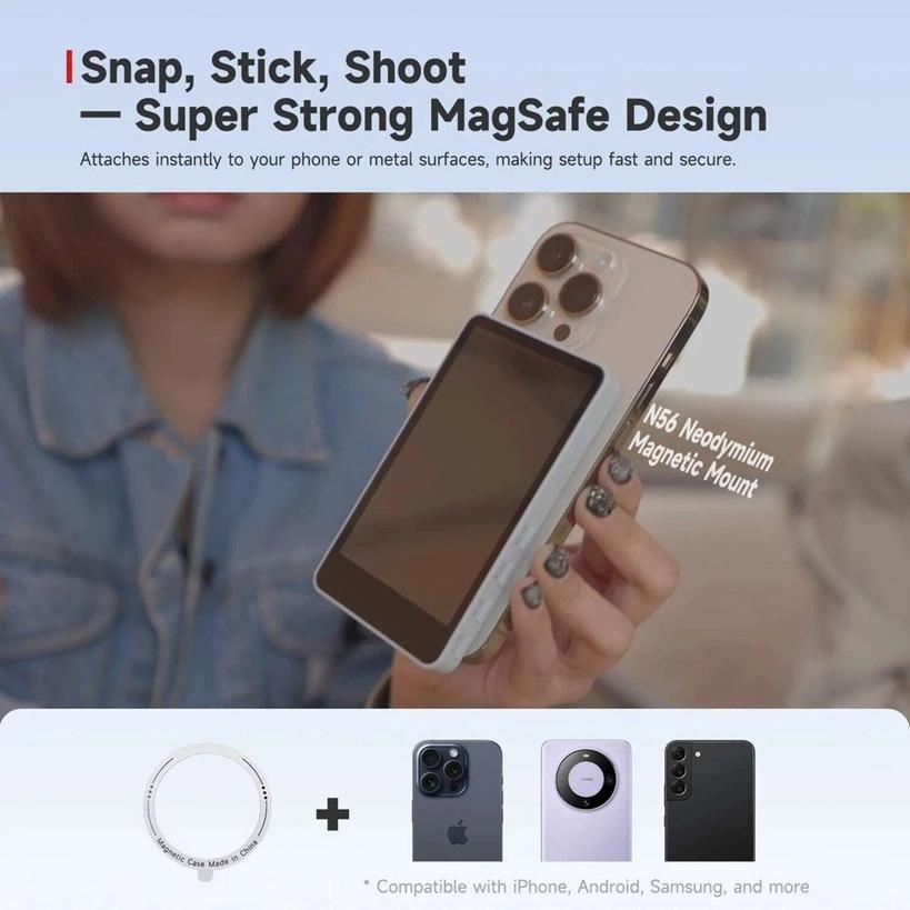 VMIDirect Selfie Monitor Screen with MagSafe Design for Easy Attachment to Smartphones