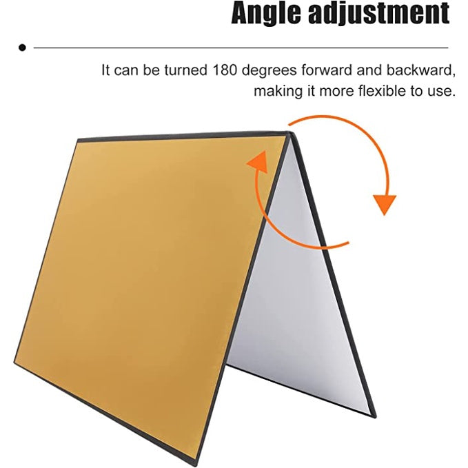 Foldable Standing Cardboard Reflector for Photography A4 (21*29cm) Gold and White (BZYA04)