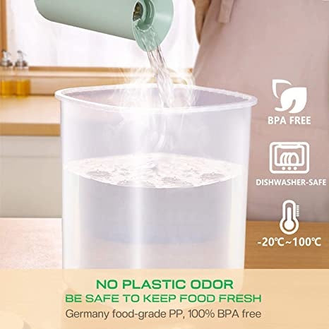 Ankou Airtight 1 Touch Button Clear Container With Scoop Spoon and Holder 800ML ROUND Milk Powder