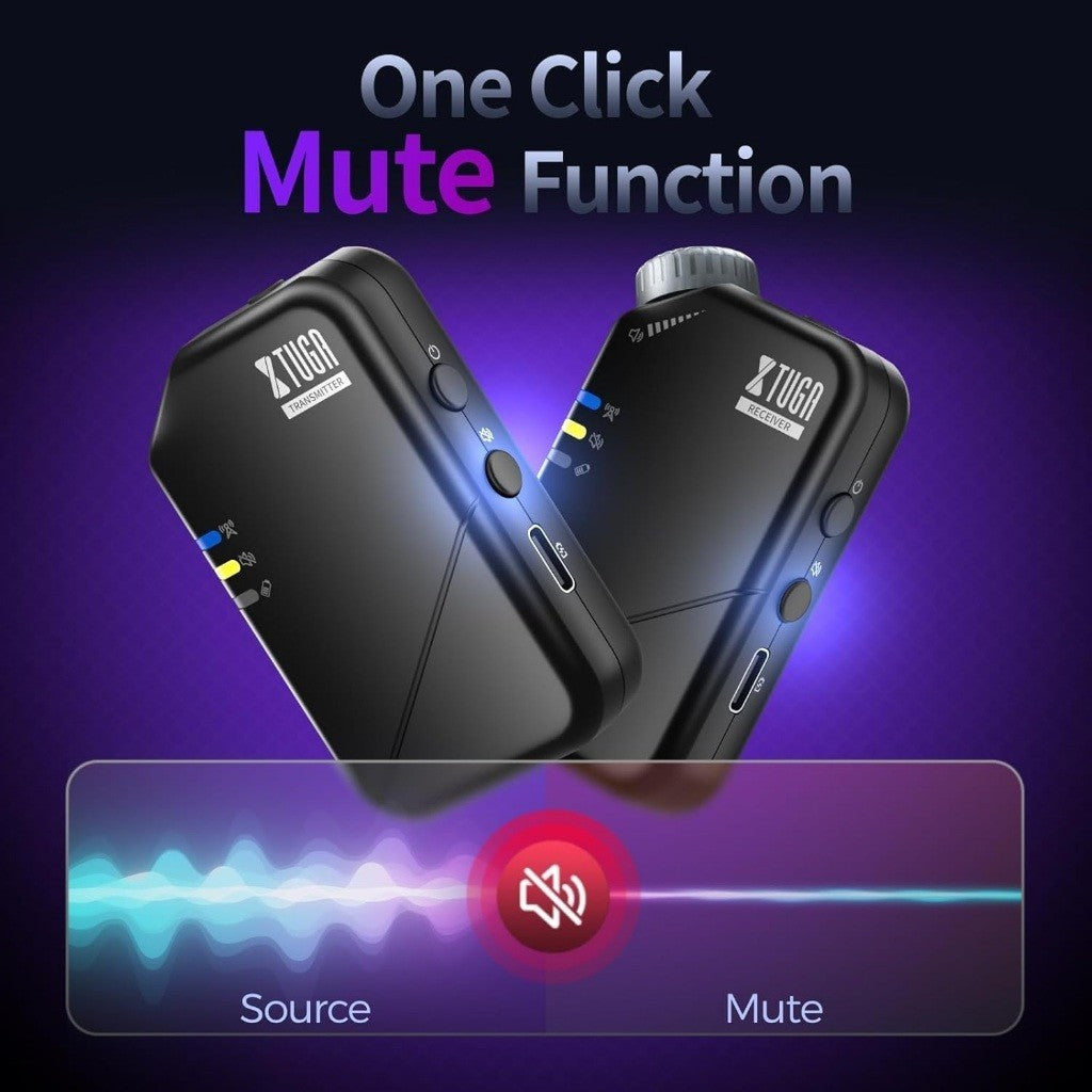 XTUGA J02S Stereo Wireless in Ear Monitor System 2.4G One Transmitter to Multi Receiver