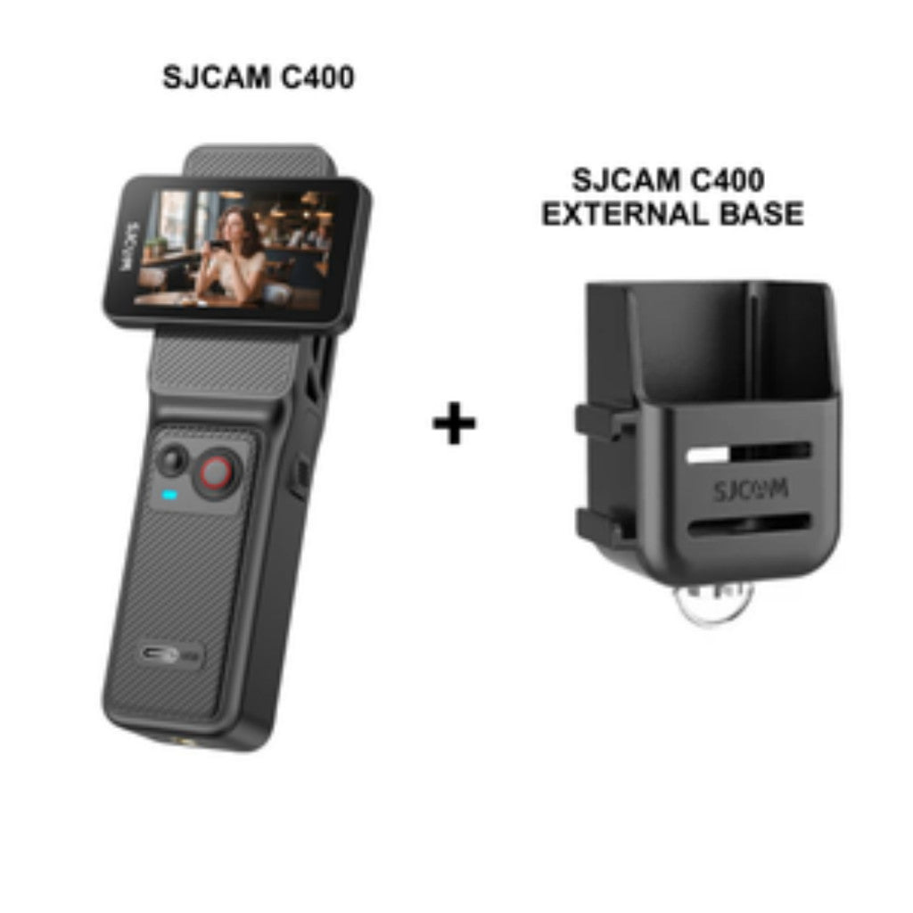 SJCam C400 4K Action Camera with Touch Screen and External Base for easy mounting