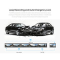 4K Dash Cam with Loop Recording and Auto Emergency Lock for collision evidence protection