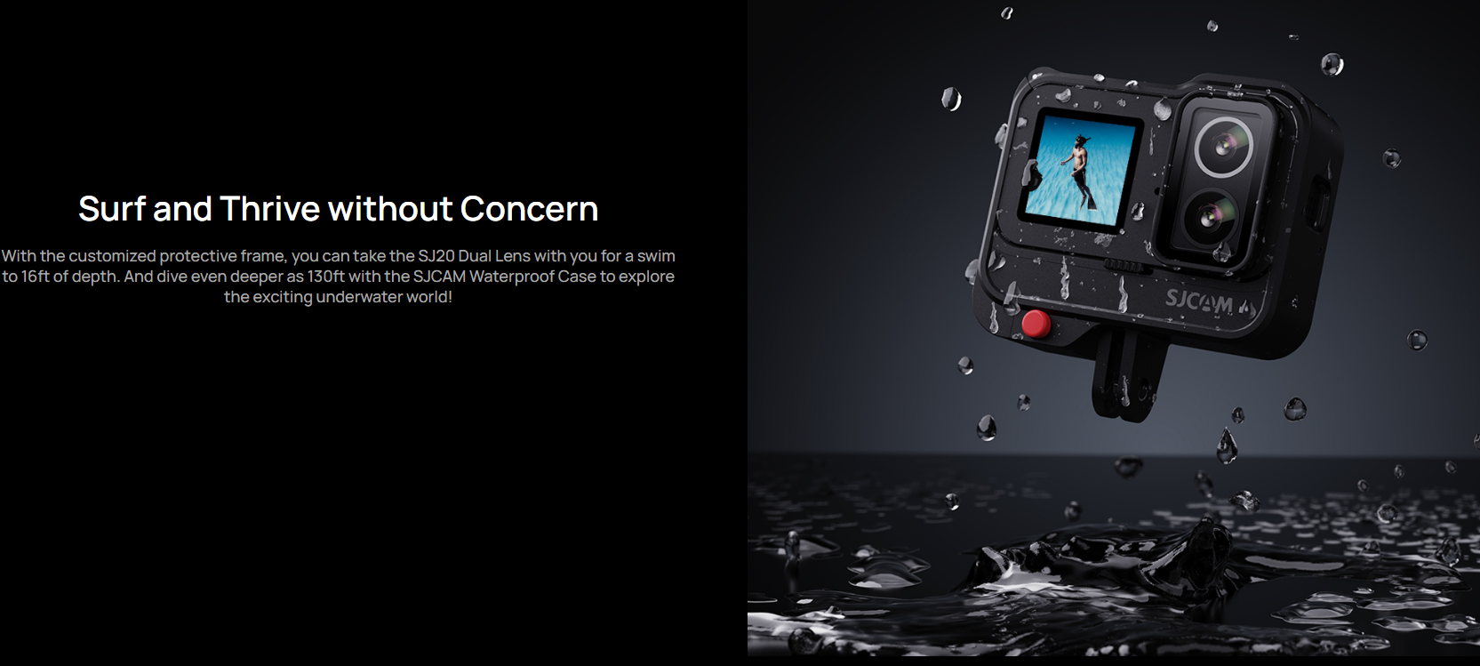 VMIDirect 4K Wi-Fi Sports Camcorder with waterproof case for underwater adventures