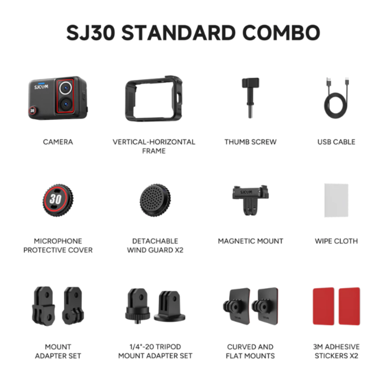 VMIDirect Dual Lens 8K Action Camera with various accessories including mounts and cables