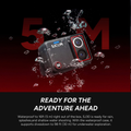 VMIDirect Dual Lens 8K Action Camera submerged in water highlighting its waterproof features for underwater exploration