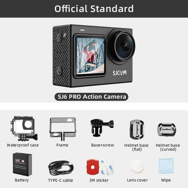 VMIDirect Dual Screen 4k Action Camera with waterproof case and accessories for adventure photography