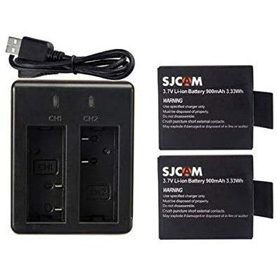 VMIDirect Dual Slot USB Battery Charger with two 900mAh Li-Ion batteries for quick and efficient charging
