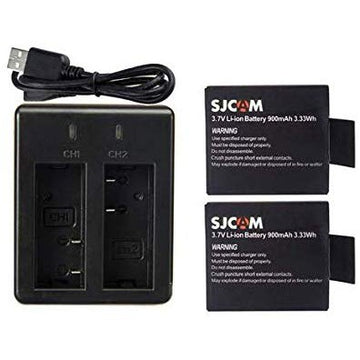 VMIDirect Dual Slot USB Battery Charger with two 900mAh Li-Ion batteries for quick and efficient charging