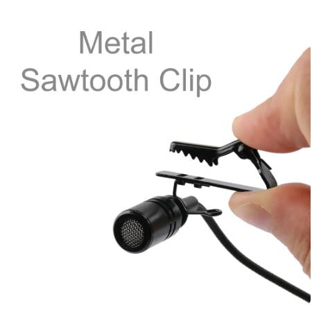 SJCAM External Microphone with metal sawtooth clip for easy attachment and enhanced audio capture