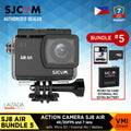 SJ8 Air Action Camera Bundle for Helmet Vlogging Camera with 4K support, extra battery, and accessories