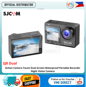 SJ8 Dual Action Camera with Touch Dual Screen and Night Vision for Helmet Vlogging Camera enthusiasts