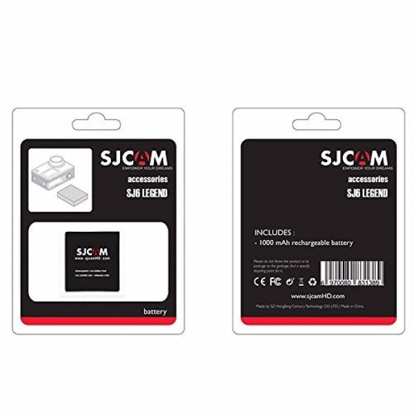 SJCAM Rechargeable Battery 1000 mAh for SJ6 Legend Cameras with Packaging