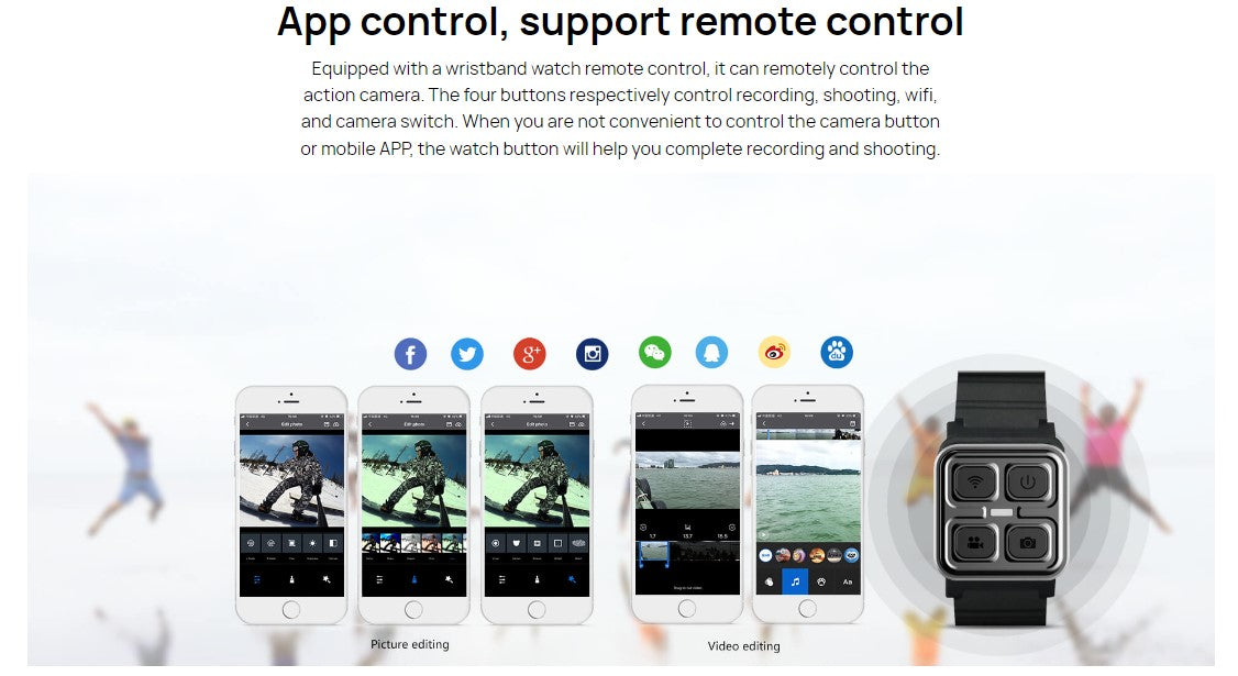 VMIDirect Action Camera with App Control and Remote for Easy Shooting and Editing
