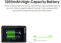 VMIDirect Action Camera with 1200mAh high-capacity battery for 4K video recording