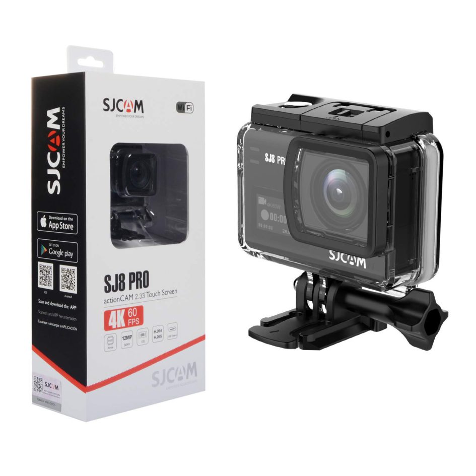 SJ8 Pro Action Camera with 4K resolution and a 2-inch touchscreen for high-quality video recording