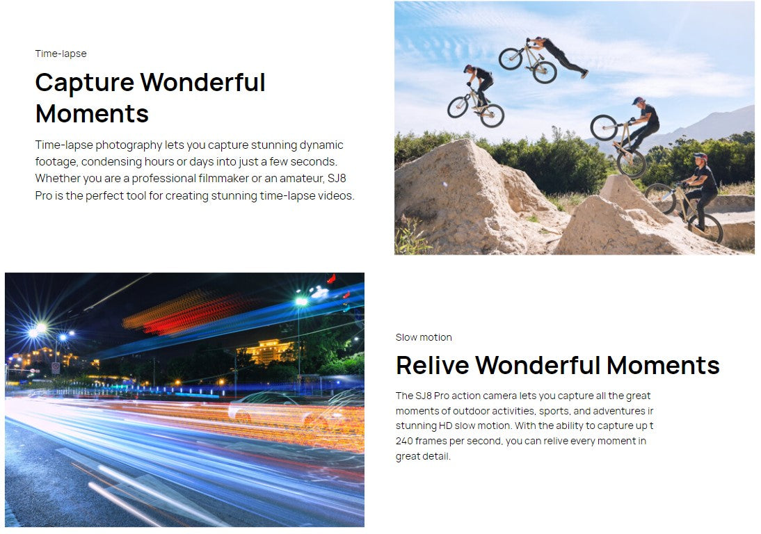 VMIDirect Action Camera for stunning time-lapse and slow-motion outdoor footage capturing adventures