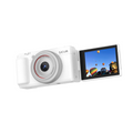 SJCam UHD Digital Camera in white with flip screen for capturing stunning photos and videos