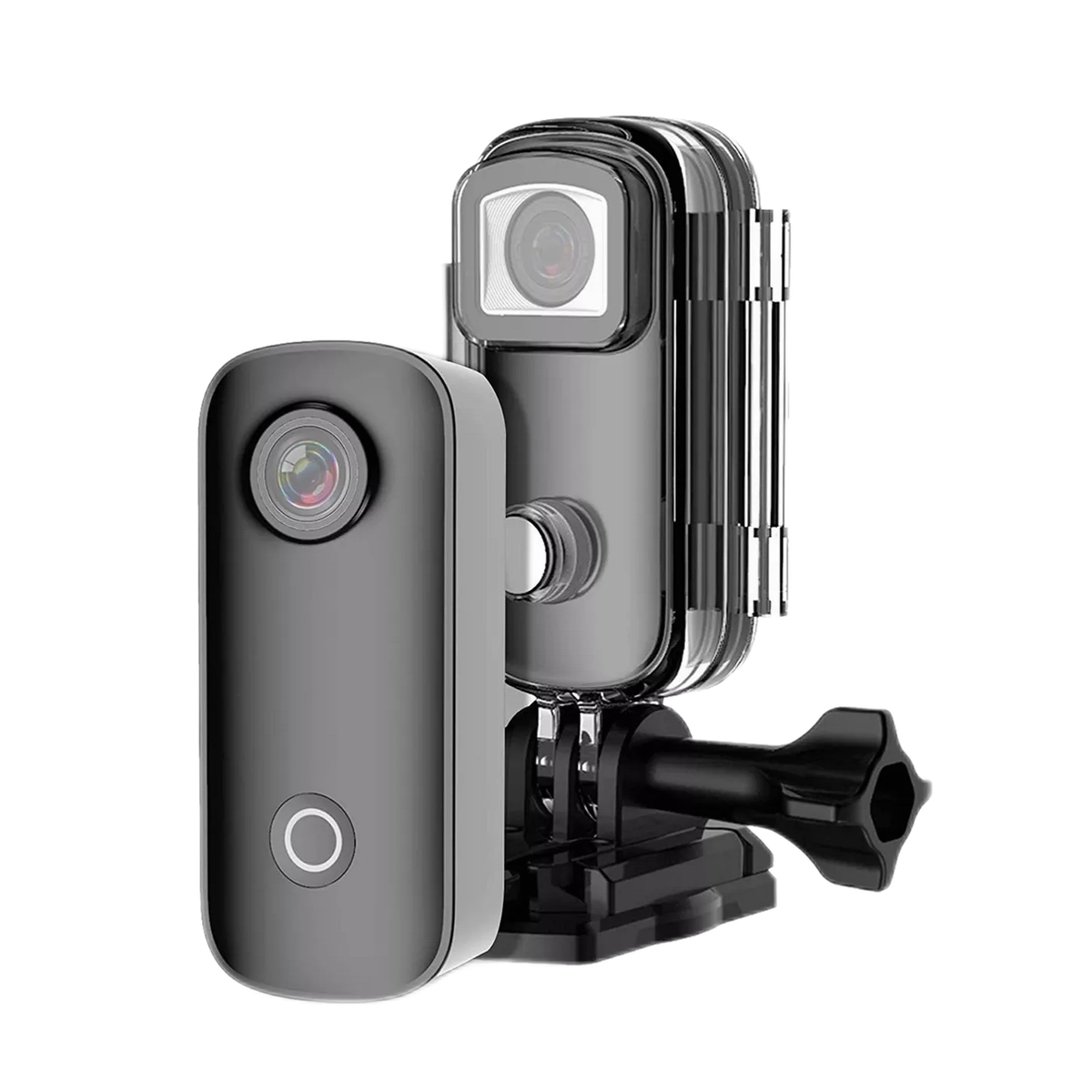 VMIDirect Waterproof Mini Wearable Sports Cam with sleek design and mounting options for action use