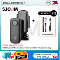 SJCAM C100 Bundle with Monopod includes Waterproof Mini Wearable Sports Cam for vlogging